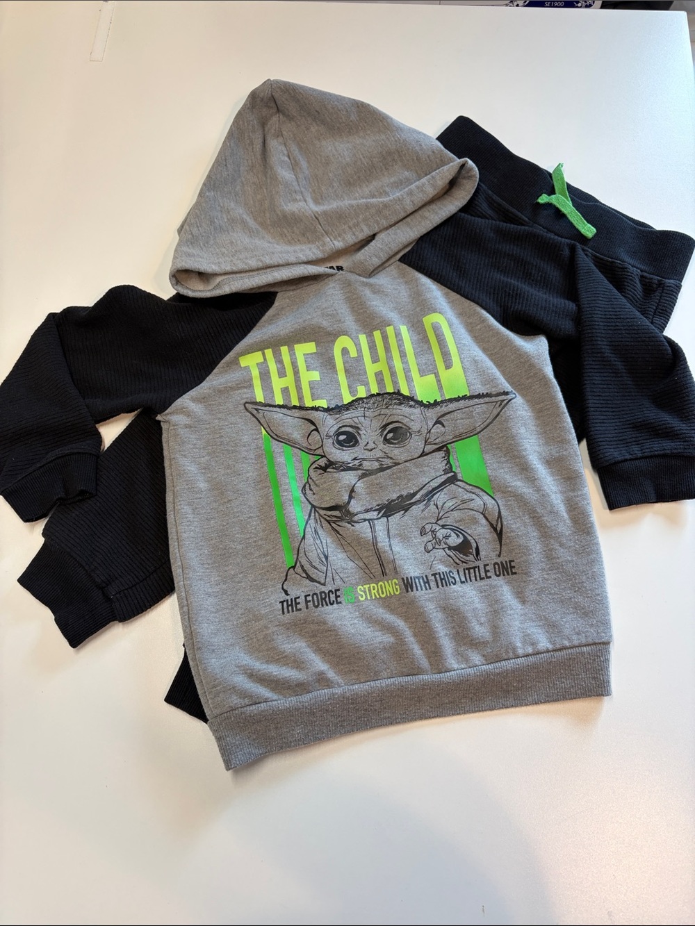 Star Wars Kids Grey & Black 'The Child' Hoodie with matching jogger pants